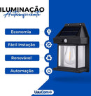 Luminária Solar Externa LED Arandela Vintage com Sensor de Movimento para Jardim Muro e Garagem