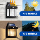 Luminária Solar Externa LED Arandela Vintage com Sensor de Movimento para Jardim Muro e Garagem