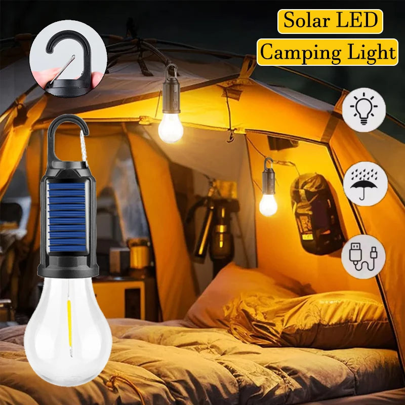KIT 3 Lâmpadas solar de acampamento Portátil