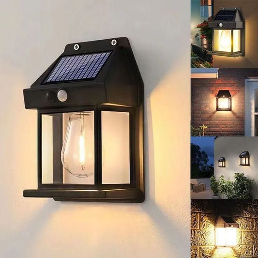 KIT 3 Luminárias Solar Externa Arandela Vintage